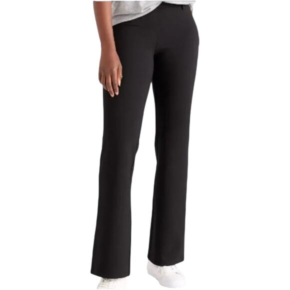 Quince Ultra Stretch Ponte Bootcut Yoga Dress Pants High Waisted Black Medium - Picture 1 of 6